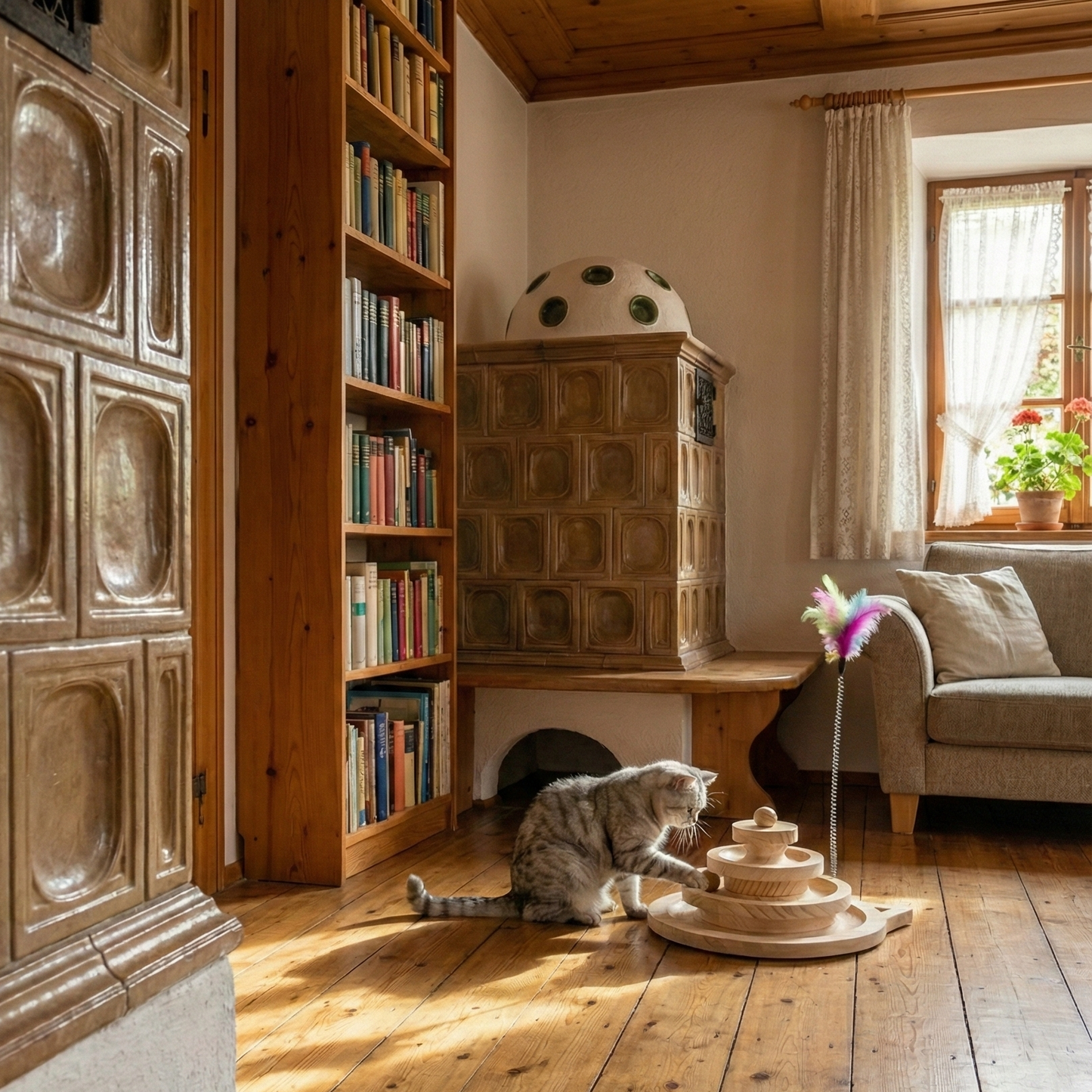 Katzenturm mit 3 Ebenen – Spiel- & Kletterturm für Katzen