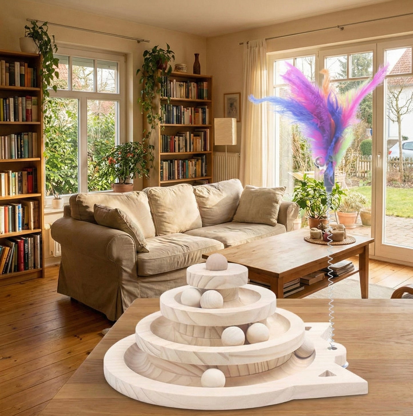 Katzenturm mit 3 Ebenen – Spiel- & Kletterturm für Katzen