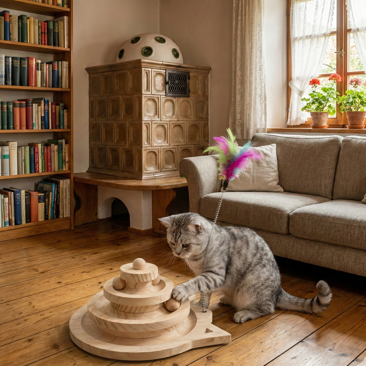 Katzenturm mit 3 Ebenen – Spiel- & Kletterturm für Katzen