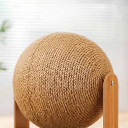 Premium 2-in-1 Kratzmöbel-Bogen mit drehbarem Sisal-Ball